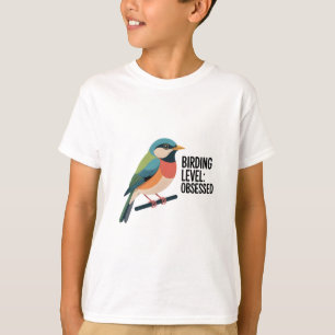 T-shirt Niveau d'oiseaux : Obsédé - Oiseau coloré Des