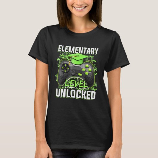 T-shirt Niveau Élémentaire Débloqué Jeu Sur Élémentaire Re (Devant)