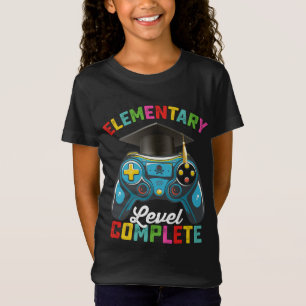 T-Shirt Niveau Élémentaire Diplômé de Jeux de Jeux Joueur