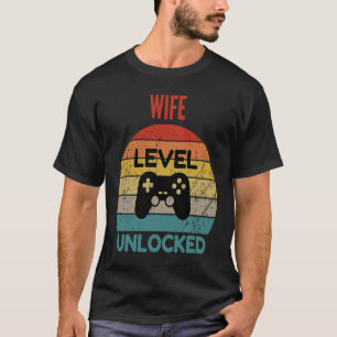 T-shirt Niveau Femme Débloqué  Joueur  Pour Nouvelle Épous