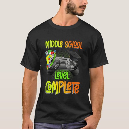 T-shirt Niveau intermédiaire Terminé Graduate Vidéo Jeu G (Devant)