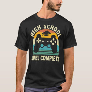 T-shirt Niveau lycée Complet Gamer Hommes Graduation