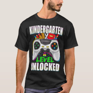 T-shirt Niveau Maternelle Débloqué Joueur Premier Jour D'É
