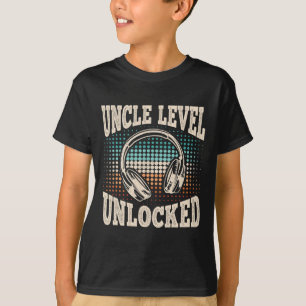 T-shirt Niveau Oncle Déverrouillé Jeu de Jeu Retro Jeu