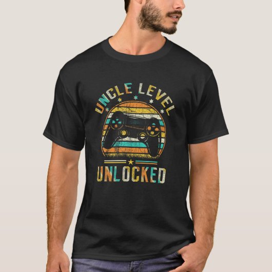T-shirt Niveau Oncle Déverrouillé Mens Leveling Jusqu'À On (Devant)