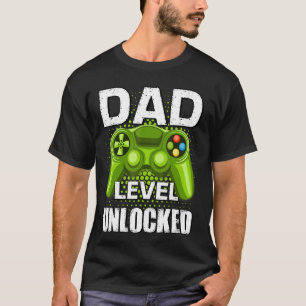 T-shirt Niveau Papa Déverrouillé 2023 Grossesse Gamer Bien