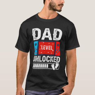 T-shirt Niveau Papa Déverrouillé 2023 Grossesse Gamer Bien
