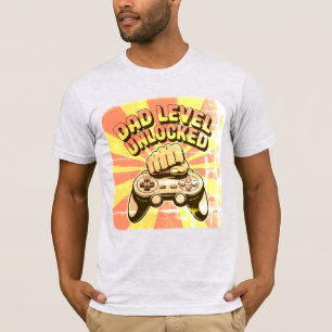 T-shirt "Niveau papa déverrouillé - Joueur Poing Tee"