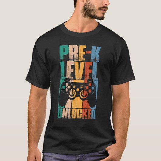 T-shirt Niveau Pré K Déverrouillé Retour À L'École Contrôl (Devant)