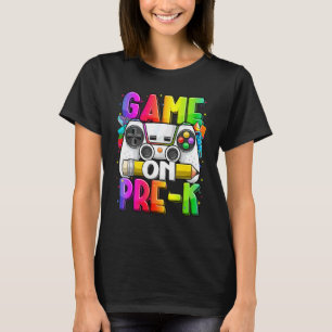 T-shirt Niveau pré-maternelle débloqué Jeu activé Pré-mate