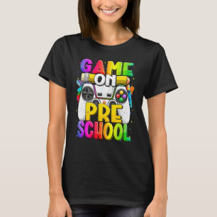 T-shirt Niveau préscolaire débloqué Jeu sur retour à la ma
