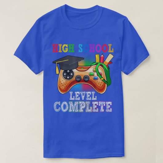 T-shirt Niveau Secondaire Terminé Dernier Jour De L'École  (Design devant)