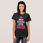 T-shirt Niveau secondaire Terminé Graduation (Devant entier)