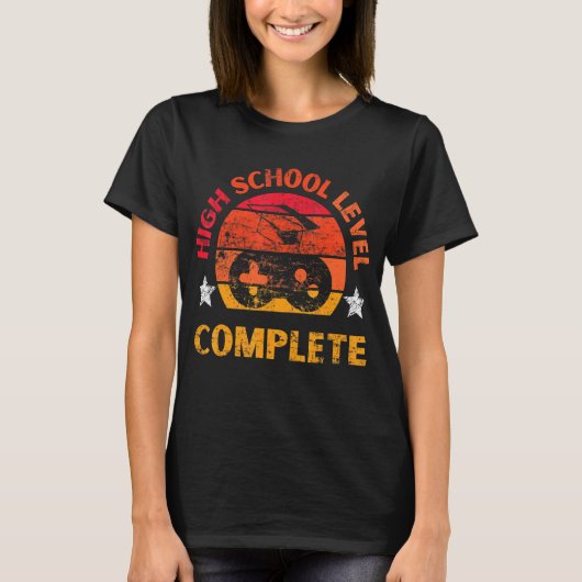 T-shirt Niveau secondaire Terminé Graduation (Devant)