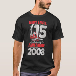 T-shirt Niveau suivant Déverrouillé 15 ans Garçon 2008 cas