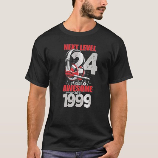 T-shirt Niveau suivant Déverrouillé Garçon de 24 ans 1999  (Devant)