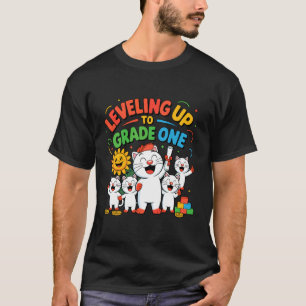 T-shirt Niveau supérieur 1re année Mignon chat retour à l'