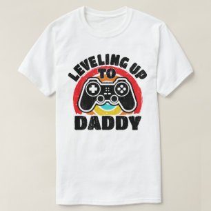 T-shirt Niveau supérieur à papa joueur de jeux vidéo promu
