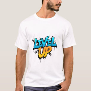 T-shirt Niveau supérieur Bleu Orange Graffiti 3D de jeu vi
