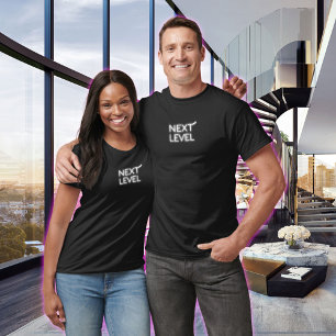 T-shirt Niveau Supérieur Centre Petit Néon Blanc Noir