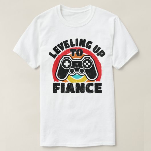 T-shirt Niveau Supérieur Fiancé Joueur Nouveau Couple Fian (Design devant)
