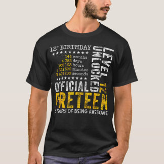 T-shirt Niveau supérieur pour les 12 ans Gamer Style 12 an