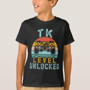 T-shirt Niveau Tk Jeu Vidéo Déverrouillé Ck À L'École Garç