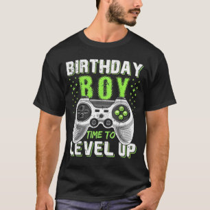 T-shirt Niveau Up Anniversaire Jeu vidéo pour garçon