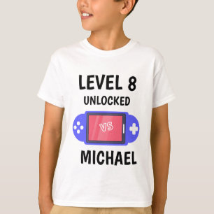 T-shirt Niveau Up Video Game Controller Anniversaire Enfan