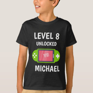 T-shirt Niveau Up Video Game Controller Anniversaire Enfan