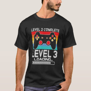 T-shirt Niveau vintage 2 Niveau terminé Niveau 3 Chargemen