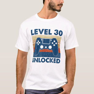 T-shirt Niveau vintage 30 Déverrouillé Funny Video Gamer 3