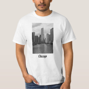 T-shirt Niveaux de gris de la Trump Tower Chicago River