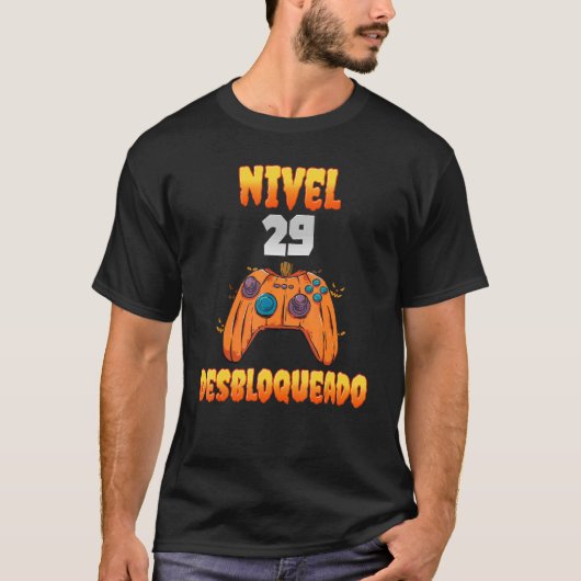 T-shirt Nivel 29 Desbloqueado 29 Años de Edad Cumpleaños V (Devant)