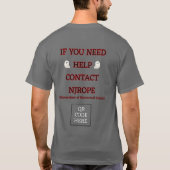 T-shirt NJROPE...I Support (black/red) (Dos)
