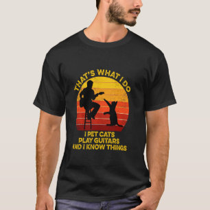 T-shirt Nn Retro Vintage C'Est Ce Que Je Fais Je Pet Chat