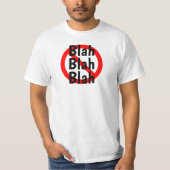 T-shirt NO Blah Blah Blah Blah Connexion en rouge, blanc e (Devant)