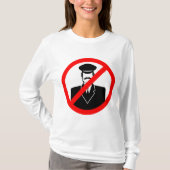T-shirt No Chauffeur Allowed Symbol Funny Warning (Devant)