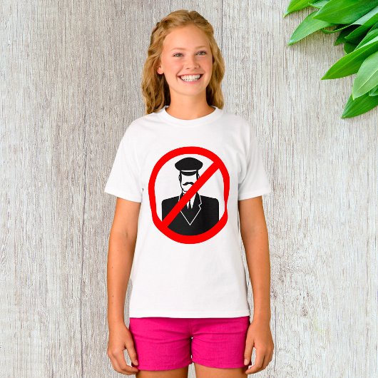 T-shirt No Chauffeur Allowed Symbol Funny Warning