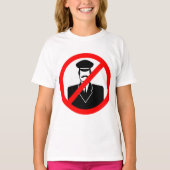 T-shirt No Chauffeur Allowed Symbol Funny Warning (Devant)