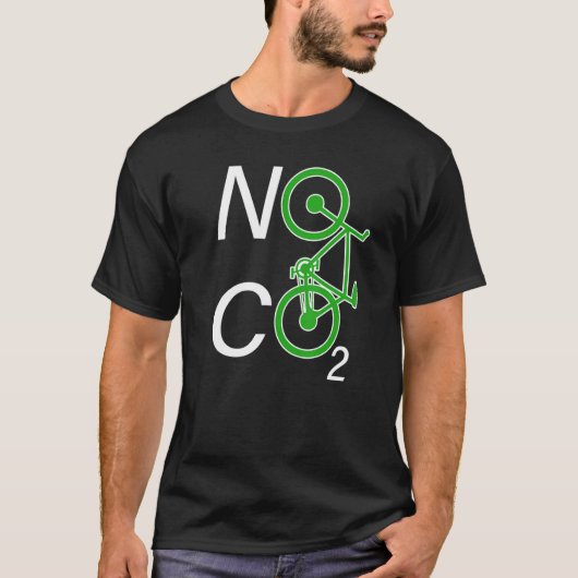 T-shirt No CO2 Bike Riding Against Climate Change No Emiss (Devant)