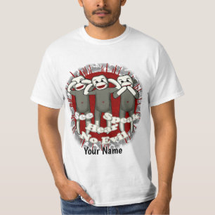 T-shirt No Evil Sock Monkeys