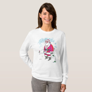T-shirt No Ho-Ho-Ho femmes blanc chemise à manches longues