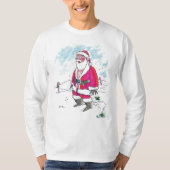 T-shirt No Ho-Ho-Ho hommes blanc chemise à manches longues (Devant)