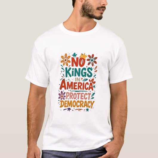 T-shirt No King In America American Democracy (Devant)
