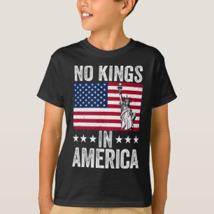 T-shirt No Kings In America Flag Protest Save Democracy 9