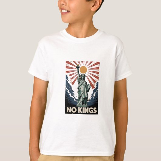 T-shirt No Kings In America Liberity Status USA Democrats (Devant)