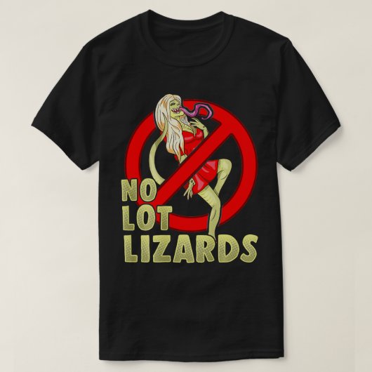 T-shirt No Lot Lizards Mens Truck Driver Papa Trucker Funn (Design devant)