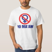 T-shirt No Maam (avant et arrière) (Devant)
