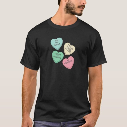 T-shirt No me Jodas Candy Heart Anti Valentines (Devant)